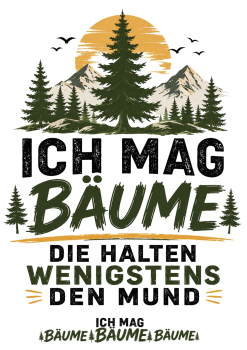 Bügelbild Ich mag Bäume